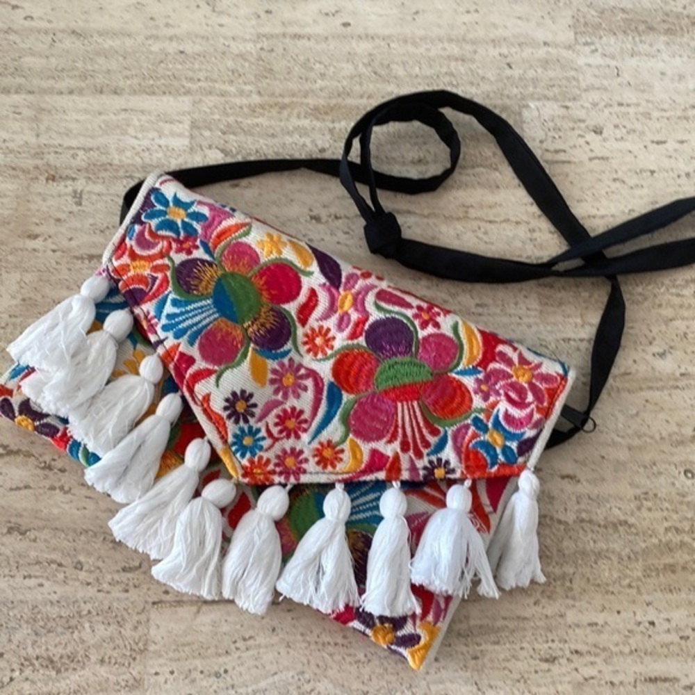 Colorful embroidered purse